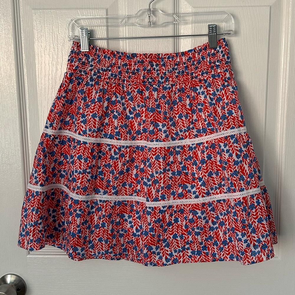 J. Crew Smocked Waist Tiered Skirt NWT